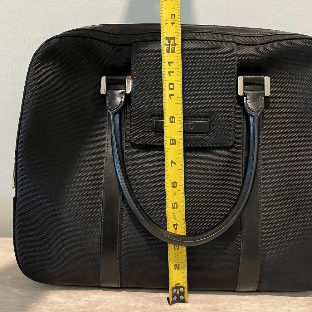 Gianfranco Ferre Soft Sided Nylon Briefcase with Leather Trim NWOT